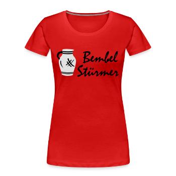 Bembel Stürmer #Bembeltown #Waldstadion #FFM - Frauen Premium Bio T-Shirt - Rot - Vorne - Mia (176cm)