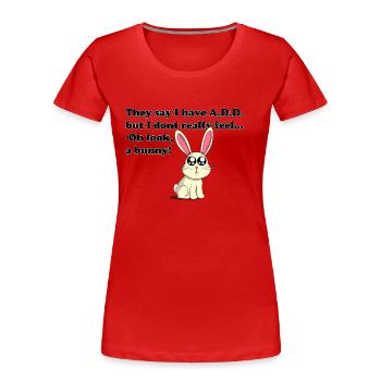 ADD bunny - T-shirt bio Premium Femme - rouge - Devant - Mia (176cm)