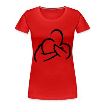 brazilian jiu jitsu bjj rear naked choke - Women's Premium Organic T-Shirt - red - Front - Mia (176cm)