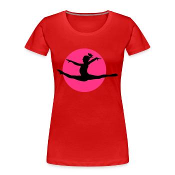 Kunst & Bodenturnen - Frauen Premium Bio T-Shirt - Rot - Vorne - Mia (176cm)