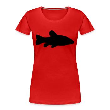 Schleie - Fisch - Fish - Frauen Premium Bio T-Shirt - Rot - Vorne - Mia (176cm)