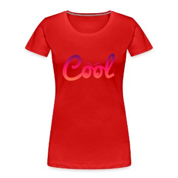 cool cool - Women's Premium Organic T-Shirt - red - Front - Mia (176cm)