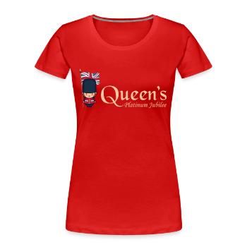 Britische Königin Monarchie Platin-Jubiläum 70. Jahr - Frauen Premium Bio T-Shirt - Rot - Vorne - Mia (176cm)