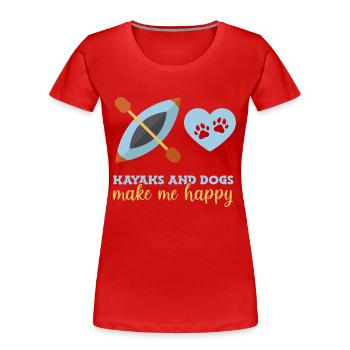 Kajak Kajakfahren - Frauen Premium Bio T-Shirt - Rot - Vorne - Mia (176cm)