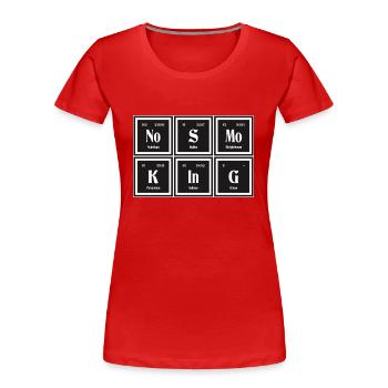 No Smoking | Periodic Table of Elements - Women's Premium Organic T-Shirt - red - Front - Mia (176cm)