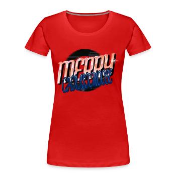 Animals Dork Jokes Comic Caution Dinosaur Lover - Women's Premium Organic T-Shirt - red - Front - Mia (176cm)