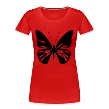 Schmetterling Natur Schmetterlinge Vektor 5 - Frauen Premium Bio T-Shirt - Rot - Vorne - Mia (176cm)