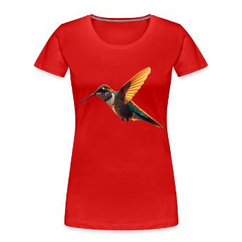 Les colibris sont parmi les plus petits oiseaux du monde - T-shirt bio Premium Femme - rouge - Devant - Mia (176cm)