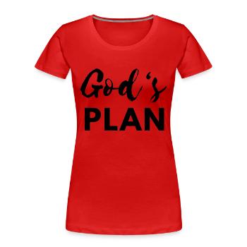 Gods Plan Dwizzy Rap Rapper Hip Hop Drizzy - Women's Premium Organic T-Shirt - red - Front - Mia (176cm)