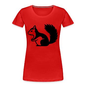Ecureuil - T-shirt bio Premium Femme - rouge - Devant - Mia (176cm)