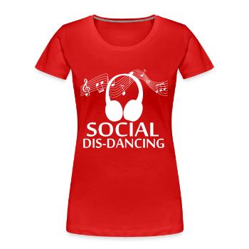 Dancing Dance Music - Frauen Premium Bio T-Shirt - Rot - Vorne - Mia (176cm)