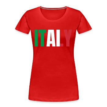 Flag of Italy - Women's Premium Organic T-Shirt - red - Front - Mia (176cm)