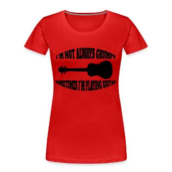 Gitarre Musikinstrument Zupfinstrument Gitarrist - Frauen Premium Bio T-Shirt - Rot - Vorne - Mia (176cm)