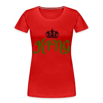 Roi - T-shirt bio Premium Femme - rouge - Devant - Mia (176cm)