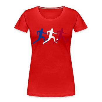 fußball spieler france - Frauen Premium Bio T-Shirt - Rot - Vorne - Mia (176cm)