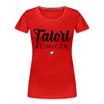 Tatort Reiniger - Frauen Premium Bio T-Shirt - Rot - Vorne - Mia (176cm)