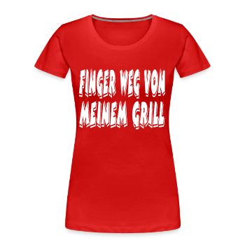 Grillen - Frauen Premium Bio T-Shirt - Rot - Vorne - Mia (176cm)