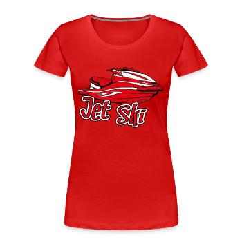 Jet ski - Women's Premium Organic T-Shirt - red - Front - Mia (176cm)