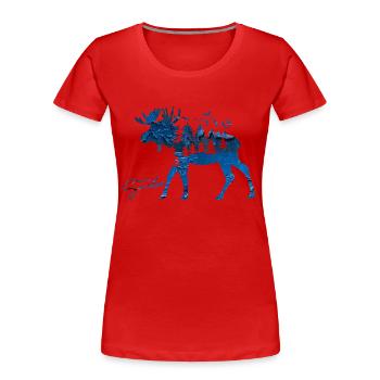 Suède Suède Viking Nordique Scandinavie Solstice d’été - T-shirt bio Premium Femme - rouge - Devant - Mia (176cm)