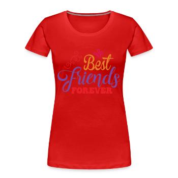 t shirt meilleure amie - T-shirt bio Premium Femme - rouge - Devant - Mia (176cm)