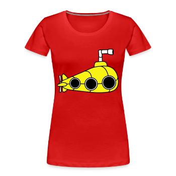 U-Boot Unterseeboot Tauchgang Tauchboot Kapitän - Frauen Premium Bio T-Shirt - Rot - Vorne - Mia (176cm)