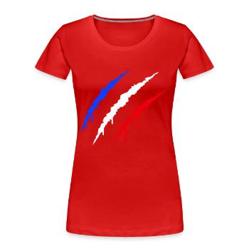 krallen frankreich - Frauen Premium Bio T-Shirt - Rot - Vorne - Mia (176cm)