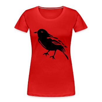 Spatz - Frauen Premium Bio T-Shirt - Rot - Vorne - Mia (176cm)
