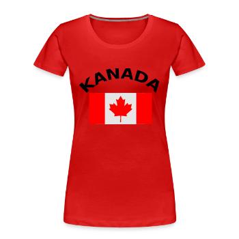 Canada, Canada, flag, flag - Women's Premium Organic T-Shirt - red - Front - Mia (176cm)