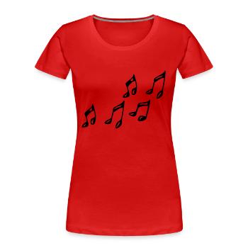 Noten - Frauen Premium Bio T-Shirt - Rot - Vorne - Mia (176cm)