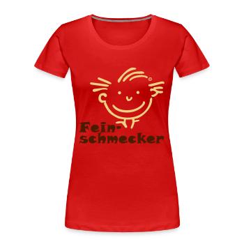 Feinschmecker Junge - Frauen Premium Bio T-Shirt - Rot - Vorne - Mia (176cm)
