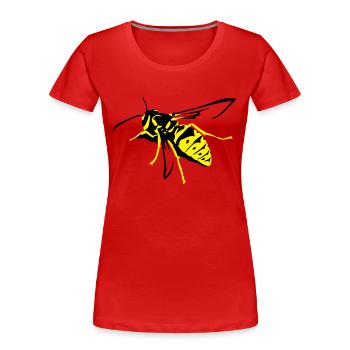 Wesp - Frauen Premium Bio T-Shirt - Rot - Vorne - Mia (176cm)