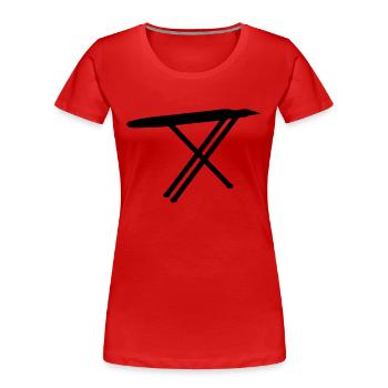 planche à repasser - T-shirt bio Premium Femme - rouge - Devant - Mia (176cm)