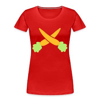 karotten - Frauen Premium Bio T-Shirt - Rot - Vorne - Mia (176cm)