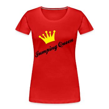 Springreiten - Frauen Premium Bio T-Shirt - Rot - Vorne - Mia (176cm)