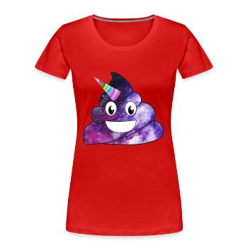 Unicorn Shit Kacke - Frauen Premium Bio T-Shirt - Rot - Vorne - Mia (176cm)