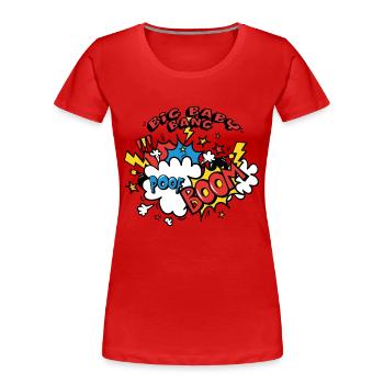 Baby Boom - Explosion - Birth - Women's Premium Organic T-Shirt - red - Front - Mia (176cm)