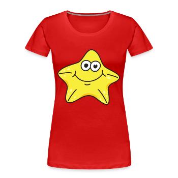 starfish - Women's Premium Organic T-Shirt - red - Front - Mia (176cm)