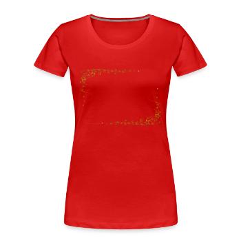 Sternrahmen Gold - Frauen Premium Bio T-Shirt - Rot - Vorne - Mia (176cm)