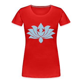 buddha - T-shirt bio Premium Femme - rouge - Devant - Mia (176cm)