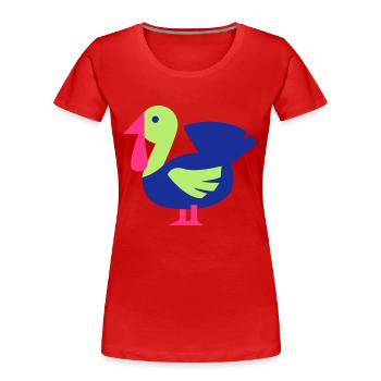 a turkey - Women's Premium Organic T-Shirt - red - Front - Mia (176cm)