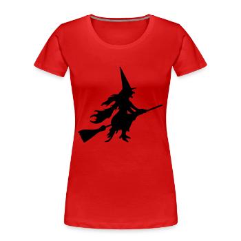 Witch - Frauen Premium Bio T-Shirt - Rot - Vorne - Mia (176cm)