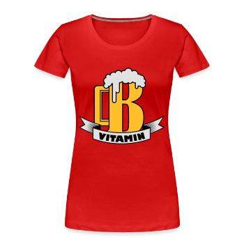 B vitamin - Frauen Premium Bio T-Shirt - Rot - Vorne - Mia (176cm)