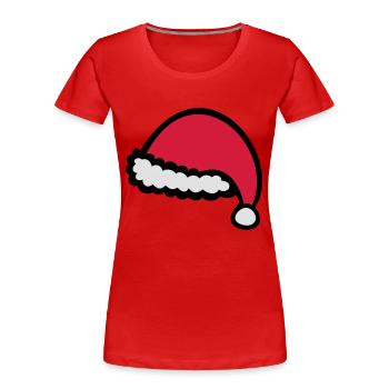 Christmas hat - Frauen Premium Bio T-Shirt - Rot - Vorne - Mia (176cm)