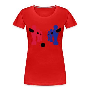 Tischkicker - Frauen Premium Bio T-Shirt - Rot - Vorne - Mia (176cm)