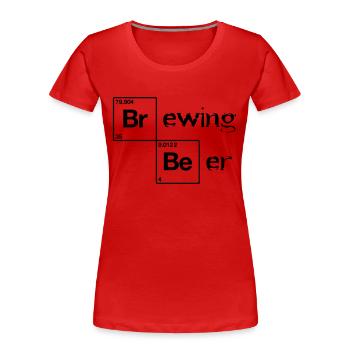 Brewing Beer - Frauen Premium Bio T-Shirt - Rot - Vorne - Mia (176cm)