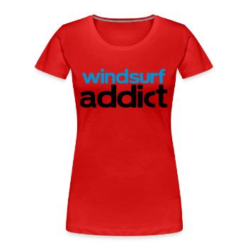 windsurf addict - Women's Premium Organic T-Shirt - red - Front - Mia (176cm)