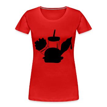 fast food menue eiscreme - Frauen Premium Bio T-Shirt - Rot - Vorne - Mia (176cm)