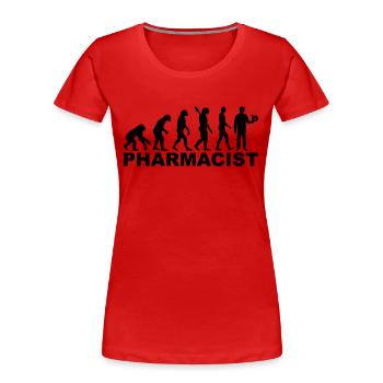 Apotheker - Frauen Premium Bio T-Shirt - Rot - Vorne - Mia (176cm)