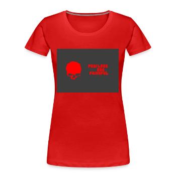 Fearless and Faithfull - Women's Premium Organic T-Shirt - red - Front - Mia (176cm)
