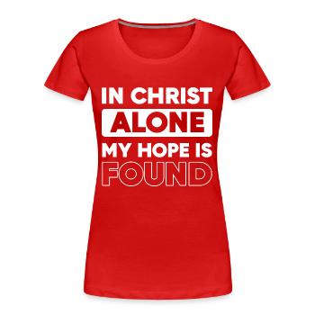 Bible Verse la Bible - T-shirt bio Premium Femme - rouge - Devant - Mia (176cm)